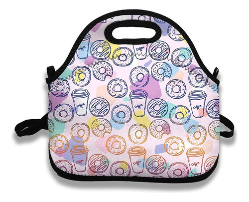 Donut Lunch Bag For Boy Girl, Reusable Water Resistant Therm