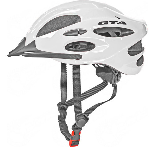 Capacete Ciclismo Bike Mtb Gta Start Inmold Led P/ Bicicleta Cor Branco Tamanho G (58-62)