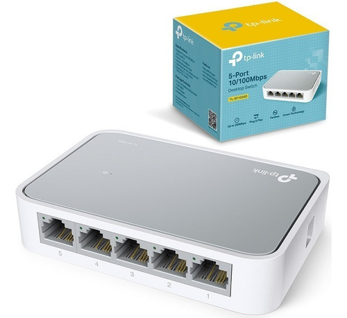 Switch 5 Puertos Tp-link 10/100 Mbps Tl-sf1005d Plug & Play