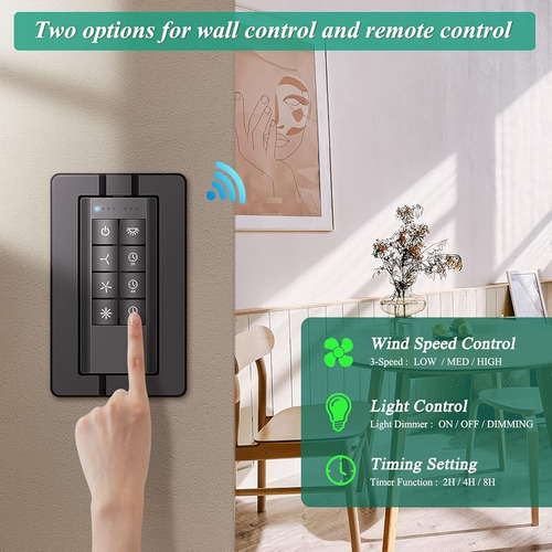 Kit Control Remoto Universal Wifi Para Ventilador De Techo C