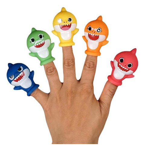 Juego De Muñecos Con Dedos Baby Shark, 5 Piezas