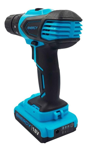 Imagen 4 de 10 de Taladro Atornillador Percutor Inalámbrico 13mm Batería 18v