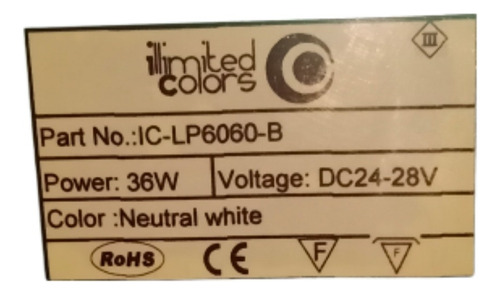 Panel Led 60x60 Falso Plafón 36w Blanco Neutro (Usado)