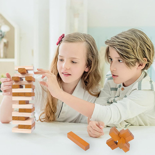 Gothink Juego De Mesa 5 En 1 Con Rompecabezas De Madera, Rom