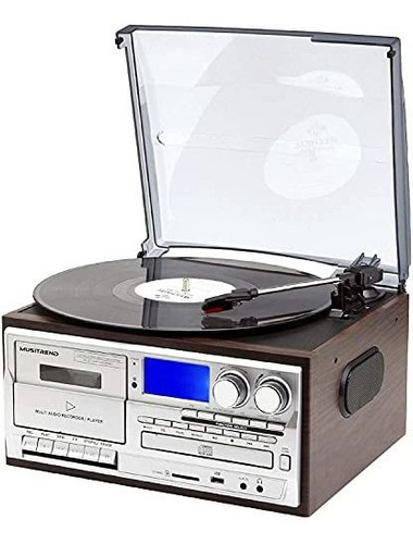 Musitrend Tocadiscos 9 En 1 Tocadiscos Vintage Bluetooth