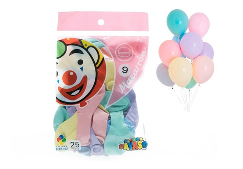 25 Globos Colores Pastel Macarron #9 Latex Helio Decorar L84