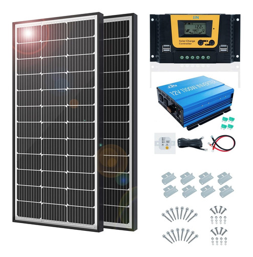 Panel Solar Vatio Inversor Potencia Controlador Carga Rv