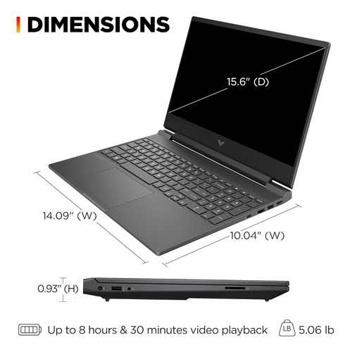 Notebook Para Juegos Hp Victus 15 (15.6 Fhd 144 Hz Ips, Amd