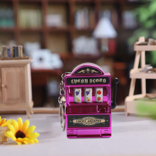 Mini Slot Machine Brinquedo Charme Chaveiro Presentes Tolet