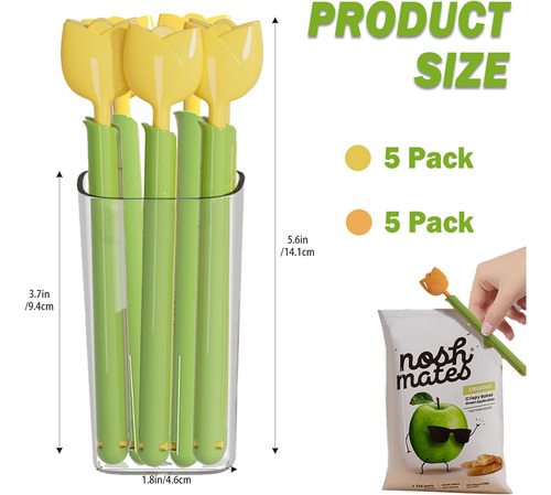 Juego De 10 Clips Magnéticos Para Bolsas Divertidos Clips