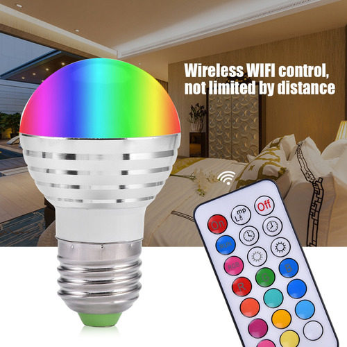 Nuevo Bombilla Led E27 De 3 W Rgb Que Cambia De Color