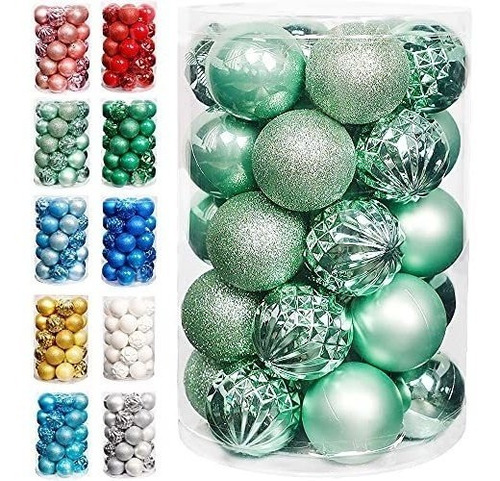 Bolas Para Arbol De Navidad  -packx 34u. De 6cm./verde Claro