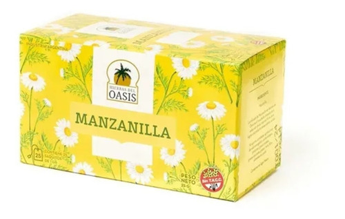 Te Manzanilla En Saquitos X25u Hierbas Del Oasis 