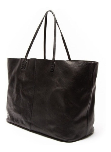 Cartera Cuero Sobre Desmontable Guido Shopping Bag Formal Color Negro