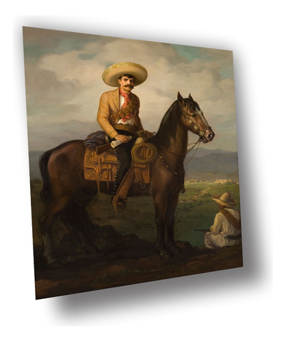 Lienzo Canvas Arte México Emiliano Zapata A Caballo 100x76