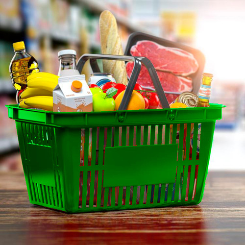 Cesta De Compras Supermecado Cestinha Loja 16l Verde