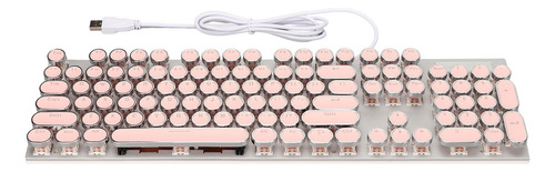 Teclado Mecánico Typewriter Style Gaming 104 Teclas Rgb