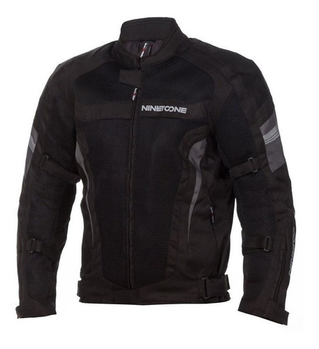 Campera Moto Nine To One Cordura Abrigo 4s Negro Proteccion