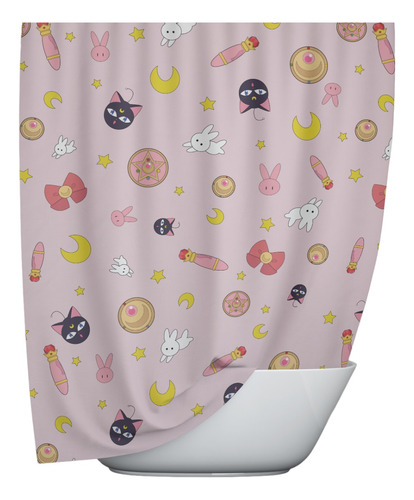 Sailor Moon Anime Cortina De Baño Personalizada 180x150cm