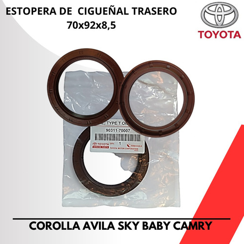 Estopera De Cigueñal Trasero Sky Araya Baby Camry 70x92x8,5