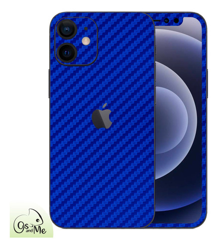 Skin Adhesivo En Vinil Fibra Carbono Para iPhone 12 Apple