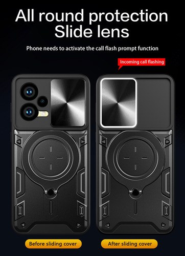 Redmi Note 12 Pro Plus Funda Dashcam Uso Rudo + Cristal 9d
