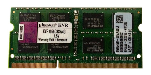 Memoria RAM ValueRAM color verde 4GB 1 Kingston KVR1066D3S7/4G