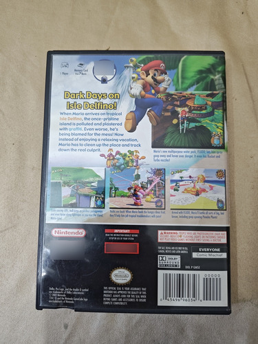 Super Mario Sunshine Gamecube Impecable (Usado)