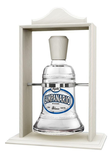 Tequila Campanario Blanco 750ml C/ Base De Madera