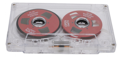 Cinta De Casete En Blanco Con Rollo De Metal Rojo Para 50 Mi