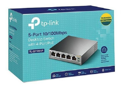 Imagen 2 de 5 de Switch De Sobremesa Con 5 Puertos A 10/100 Mbps Poe Tp-link