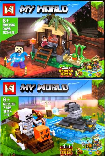 My World Bloques Para Armar Pack X 4 Sets Mg1138 342pz 342 My World