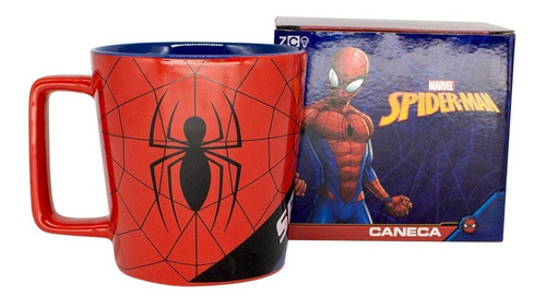 Imagem 1 de 5 de Caneca Spider Man Homem Aranha | Oficial Marvel | 400 Ml