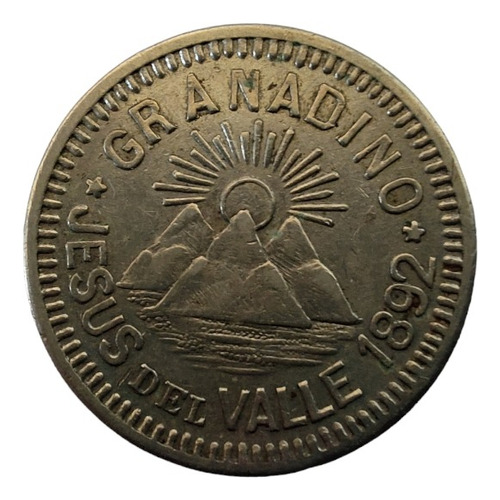 Ficha Peru Granadino  Jesus Del Valle 1892 10 Centavos(x1841