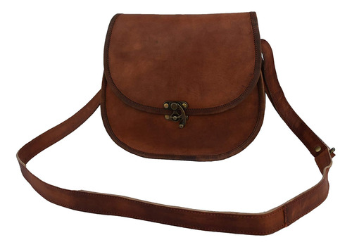 Leather Castle Vintage Crossbody Messenger Bag Mujer Satchel