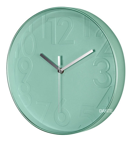 Reloj De Pared Clásico Minimalista Analógico Ø30cm Verde 