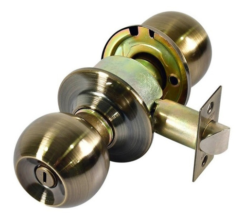 Imagen 1 de 1 de Chapa Cerradura Perilla Baño Bronce - Dexter 6604