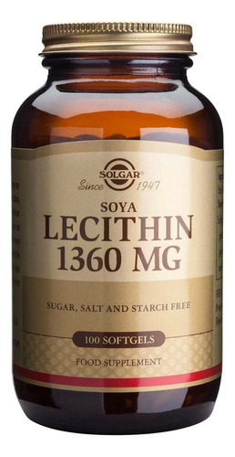 Lecithin 1360 Mg - 100 Soft Sabor Sin Sabor