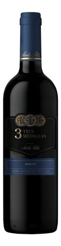 Vino chileno Merlot Tres Medallas Santa Rita, botella de 750 ml