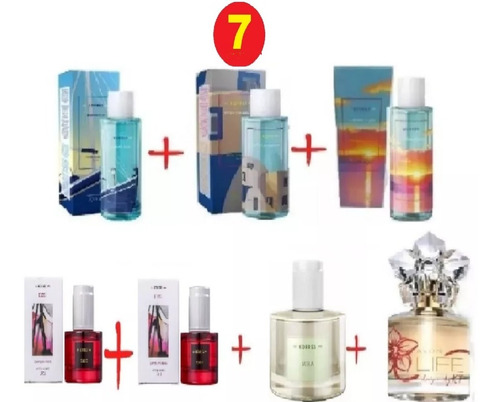Kit 7 Perfumes Feminino Top De Linha Avon Original Importado