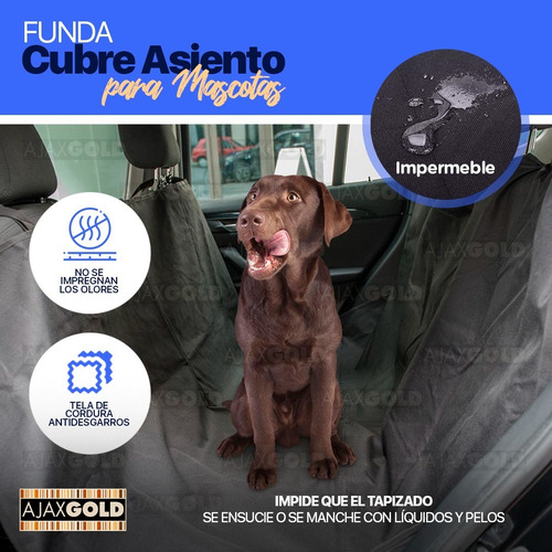 Imagen 3 de 9 de Funda Cobertor Para Auto Mascota Perro Cover Impermeable