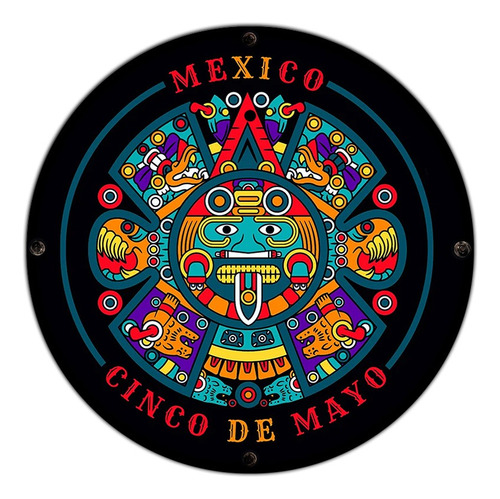 #781 - Cuadro Decorativo - México Azteca Retro No Chapa