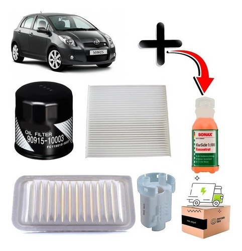 Kit Filtros  Para  Toyota Yaris 1.5 2003 2006 1nzfe