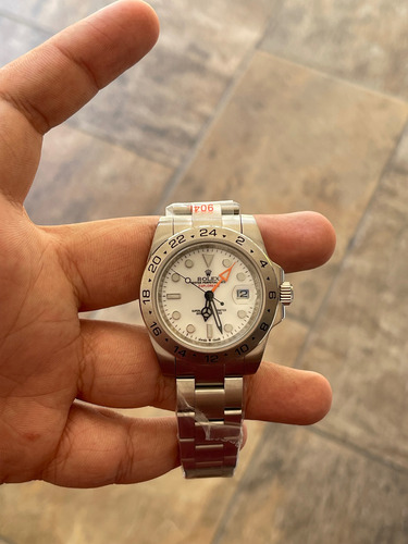 Role.x Explorer 2 40mm Automático Solo Reloj Plateado Plateado Blanco (Usado)