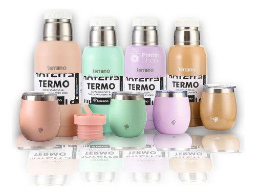 Kit Termo 750ml Y Mate Terrano + Tapon Extra