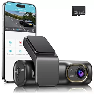 Dash Cam 2k Frontal Tarjeta Sd De 32gb, Cámara De Tabl...