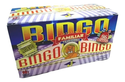 Bingo Familiar Con 96 Cartones Marca Bisonte 1445