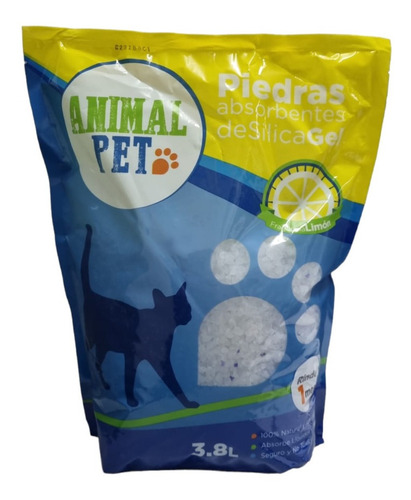 Piedras Silica Gel Animal Pet Limon X  3.8 Litros