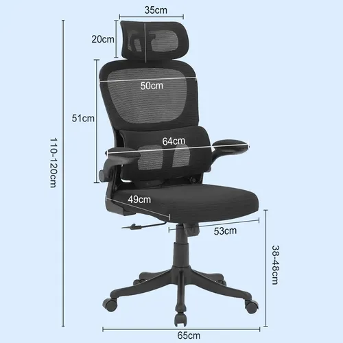 Cadeira Sweet Studio Escritorio Ergonomica Giratoria Com Apoio Lombar Nr17