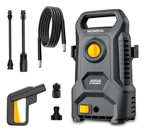 Lavadora de Alta Pressão Mondial LAP-04 GY 1400W com Jato Ajustável